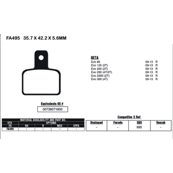 EBC EBC Brake Pads FA495